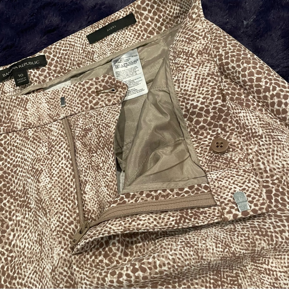 Banana Republic Avery Women’s Size 10 Brown Snakeskin trousers - Picture 5 of 16